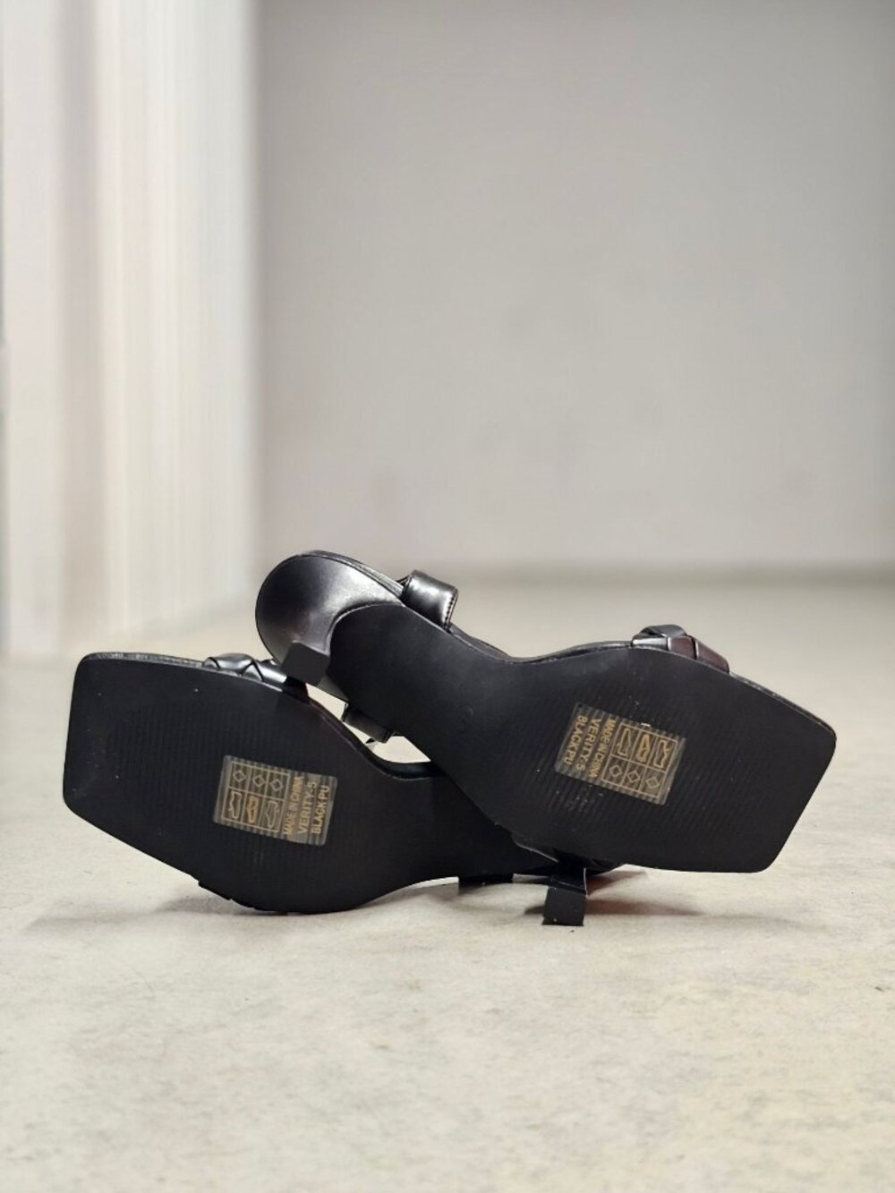 Braided Strap High Heel Sandals With Adjustable Ankle Strap & Square Toe Design - Picture 5 of 14